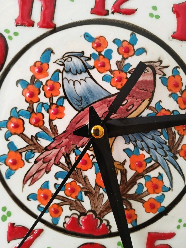45x45 CM KADİFE KUTUSUNDA 31 CM SORUNSUZ PORSELEN & ÇİNİ DUVAR SAATİ - 12