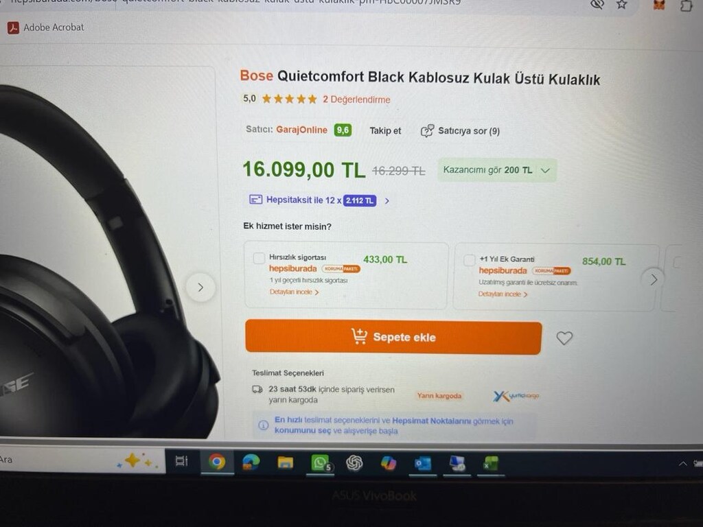 bose Quietfort black kablosuz kulak üstü kulaklık - 10