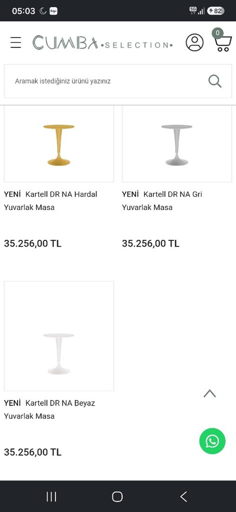 KARTELL Starck DR.NA Masa --- Genel Durumu Çok İyi. Boy 73cm, Masa gen - 2