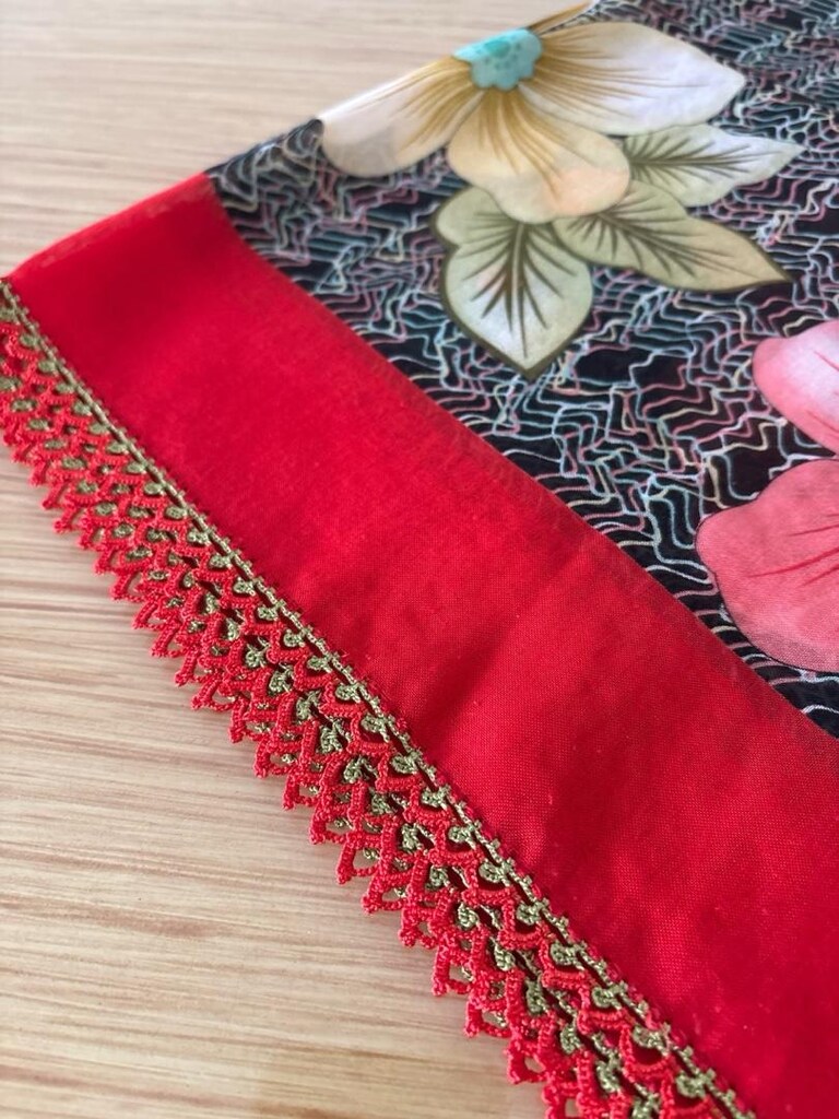 İğne Oyalı Tülbent Başörtü Yemeni Eşarp - 3