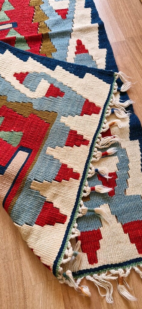 El Dokuma yün kilim - 5
