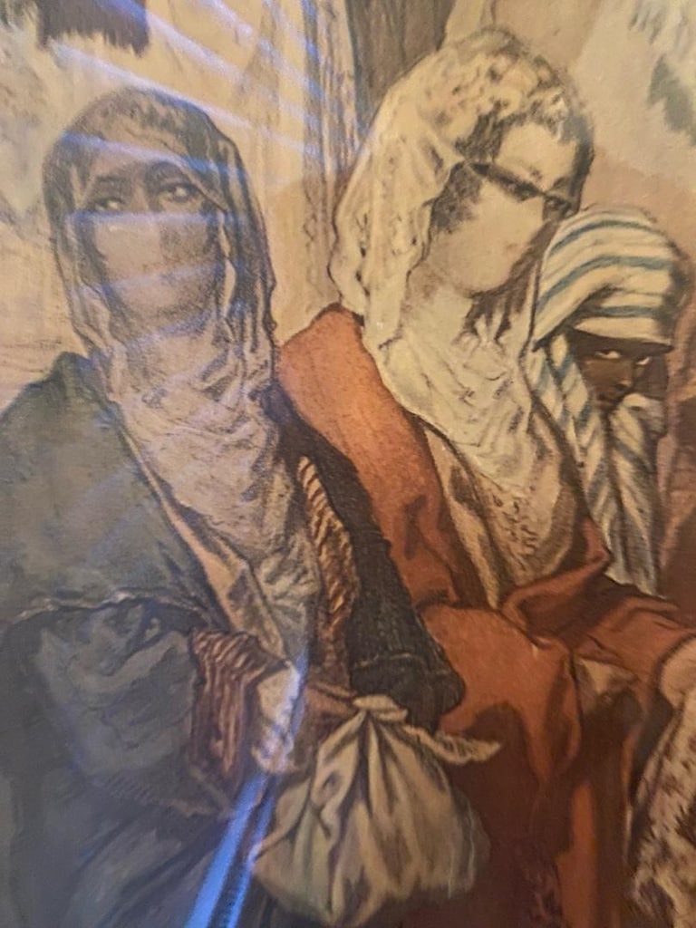Amedeo Preziosi İpek Çarşısı Eski Baskı – Masif Varaklı Çerçeve - 8