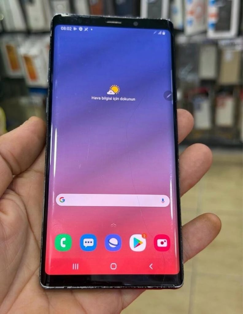 SAMSUNG NOT 9 128/6 GB YD KAYITLI 2.EL CAM KAPAK ÇATLAK - 2