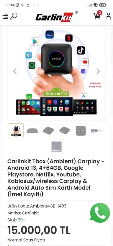 carlinkit Android auto carplay sorunsuz cihaz - 4
