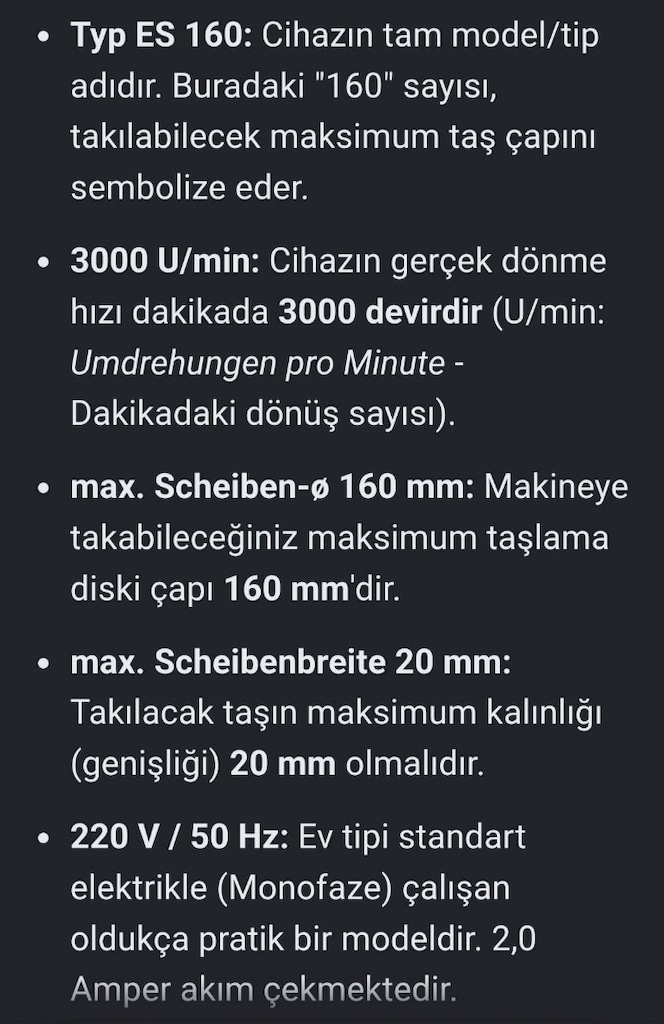 Orjinal Alman malı tezgah üstü taşlama motoru - 14