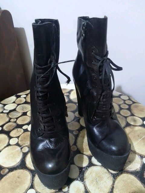 Nursace Deri Topuklu Bot 37,5
