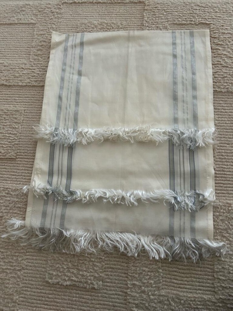yeni 3 lü ipek keten örtü - 2