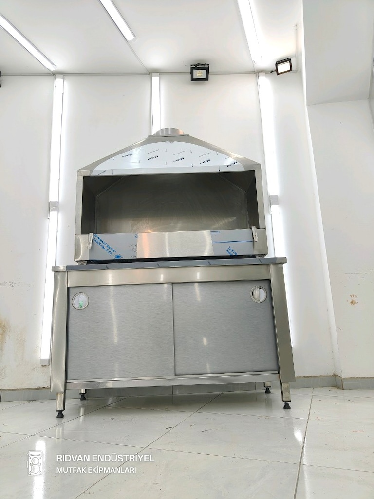 ocakbaşı mangal kömürlü ızgara ocak barbekü krom tezgah krom mangal - 9