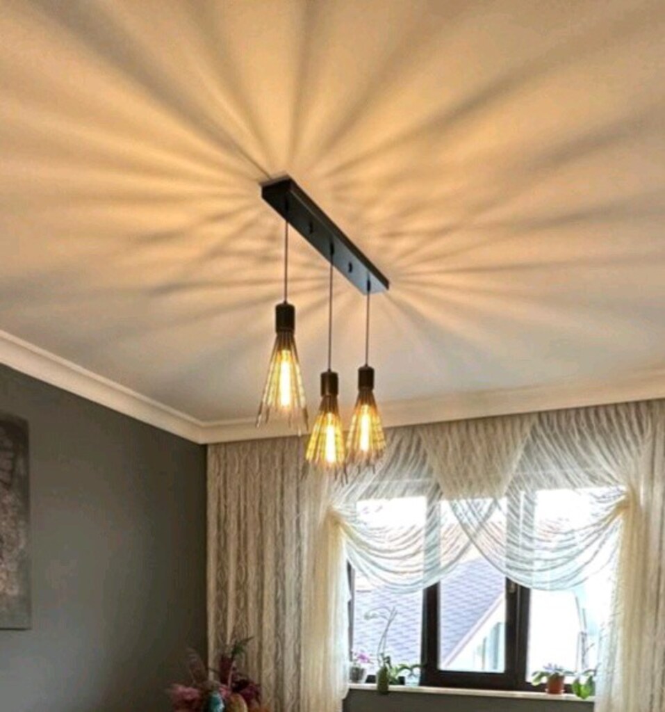 Led tavan avize 5 li 3 lü tekli duvar aplik şeklinde - 2