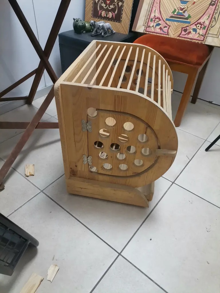 Ahşap papağan kafesi - 2