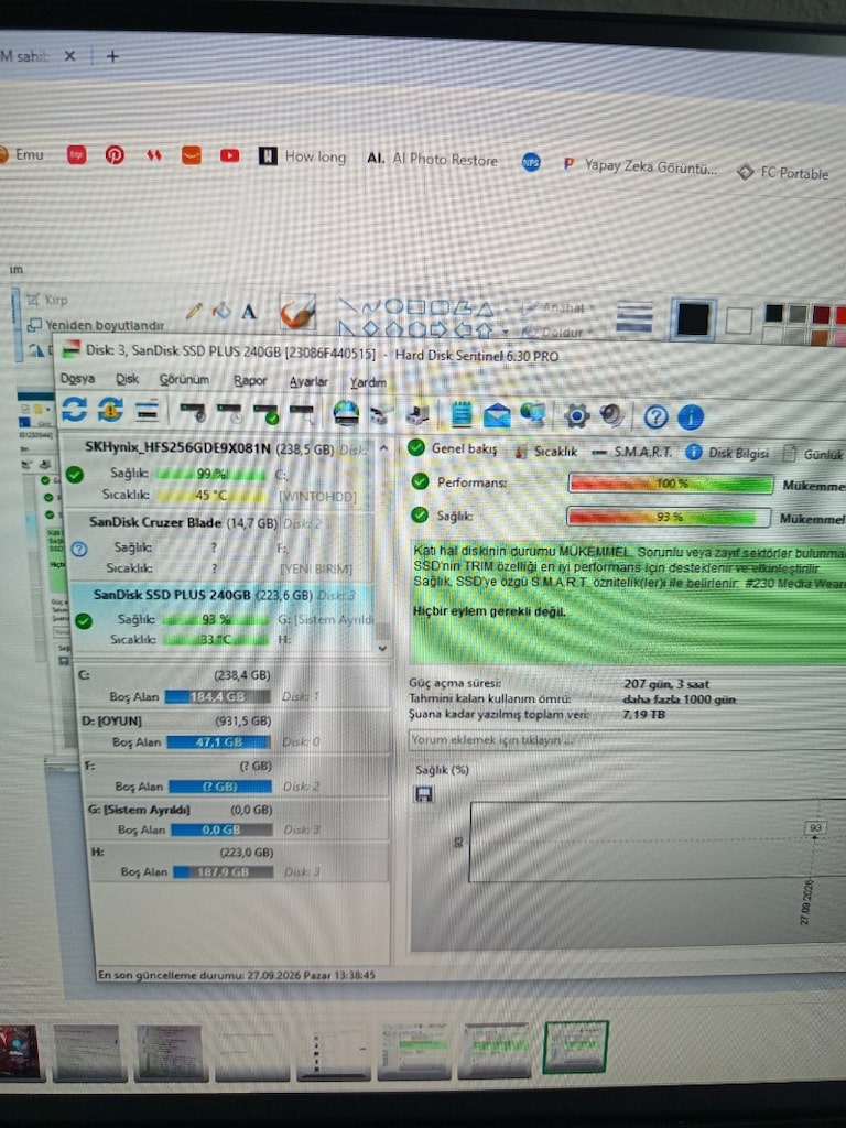 3 adet 240 GB ssd - 5