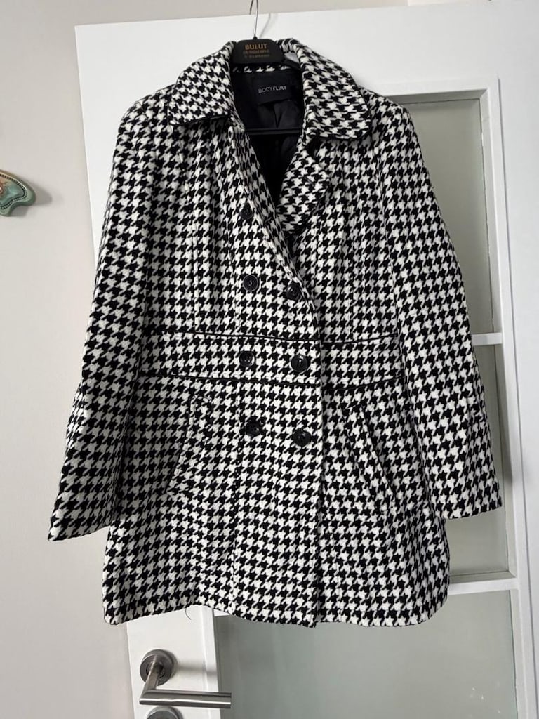 ekose cepli uzun Blazer