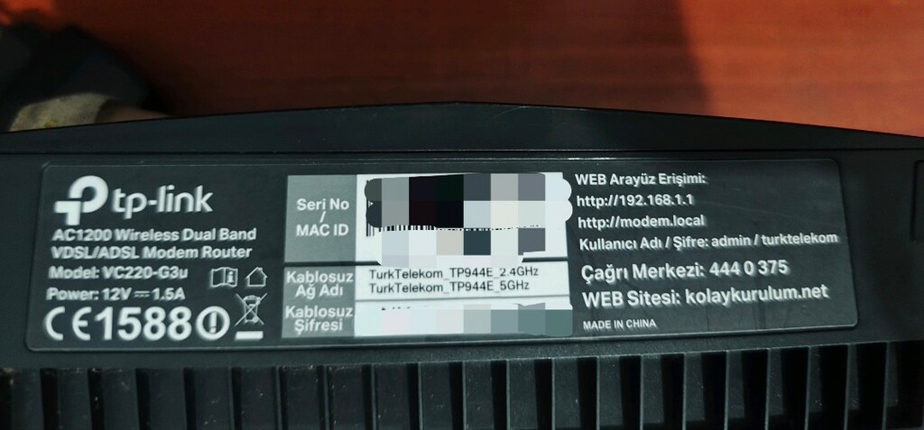 Yeni Nesil 2.40 ve 5Ghz 860Mbps VDSL Modem - 6