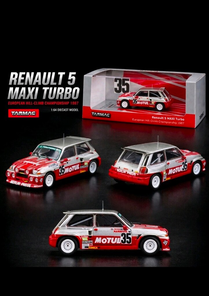 Renault 5 Maxi Turbo Tarmac 1:64 – Koleksiyonluk Diecast Model