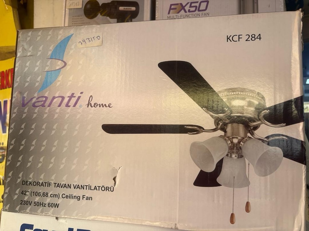 Vanti Home KCF284 Dekoratif Tavan Vantilatörü - 5 Kanatlı Şık Tasarım - 3