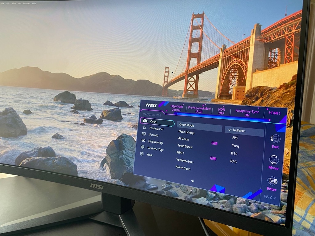MSI MAG 275CF X24 27" 240Hz 0.5ms Curved Gaming Monitör - 3