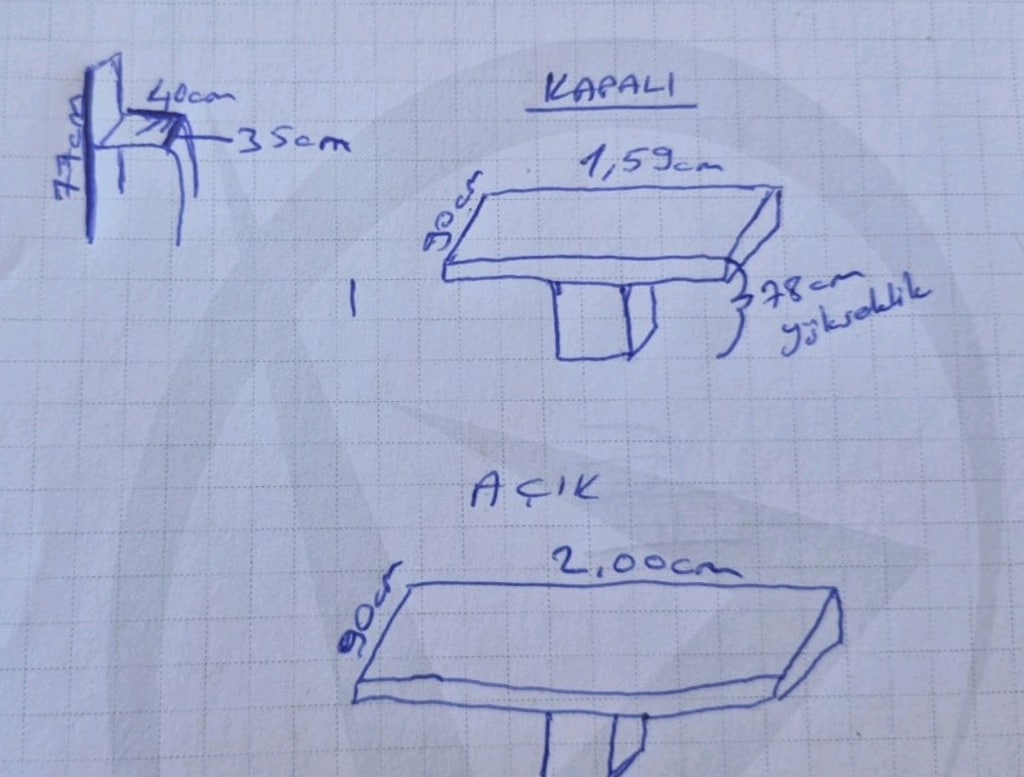 Açılabilir Yemek Masası ve 6 Ahşap Sandalye - 6