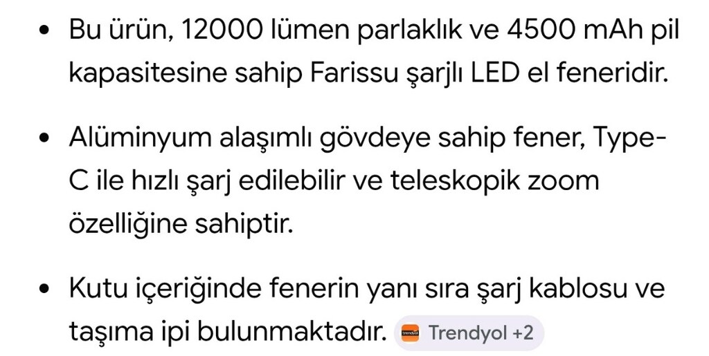 Güçlü El feneri - 2