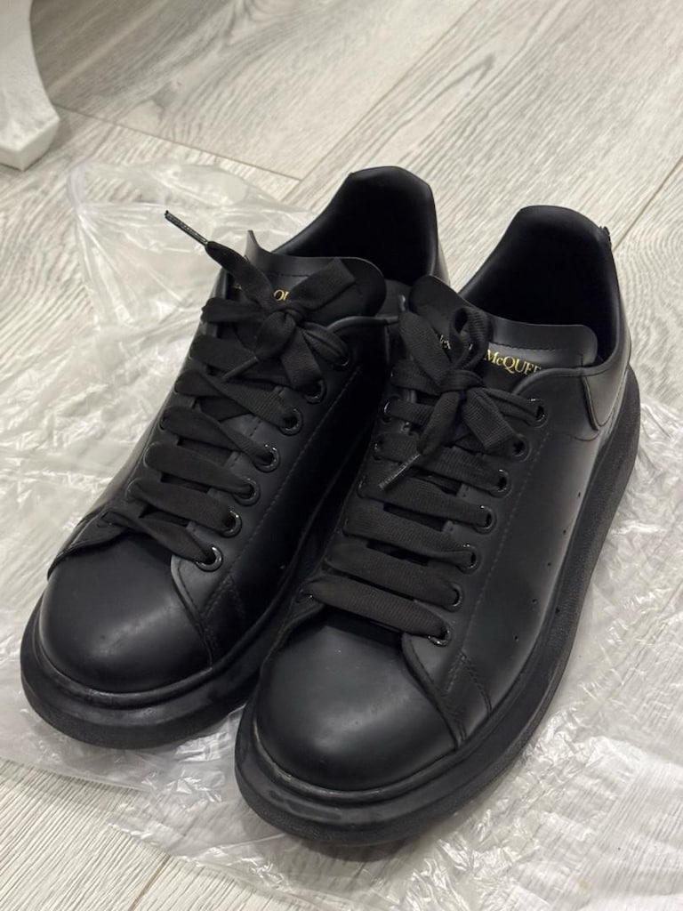 Siyah Deri Günlük Sneaker - 2