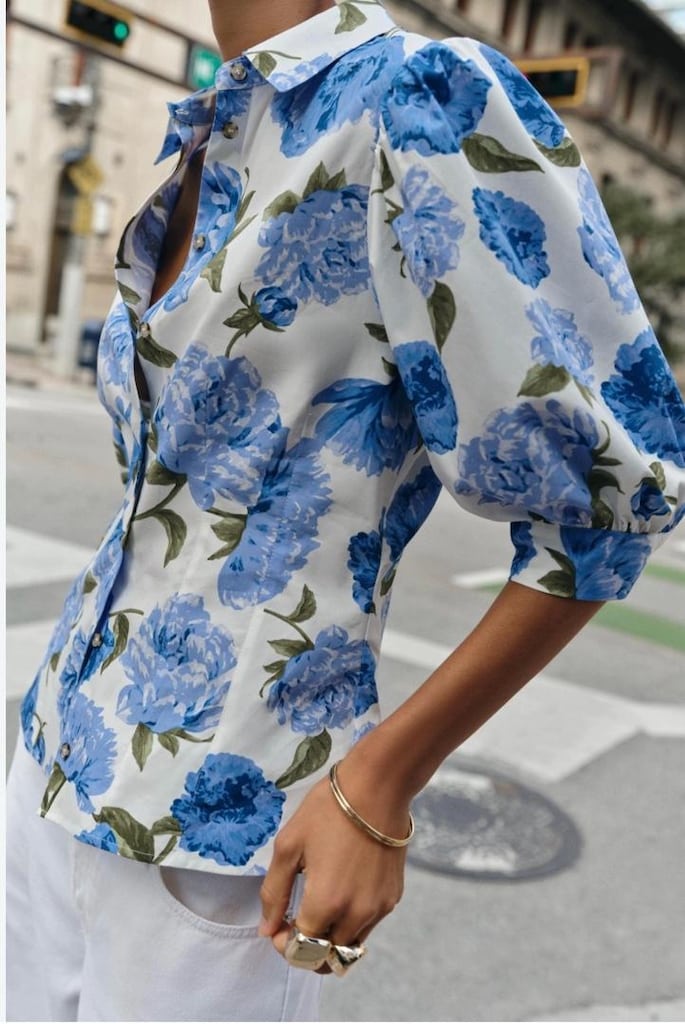 ZARA ÇİÇEKLİ GÖMLEK - 3