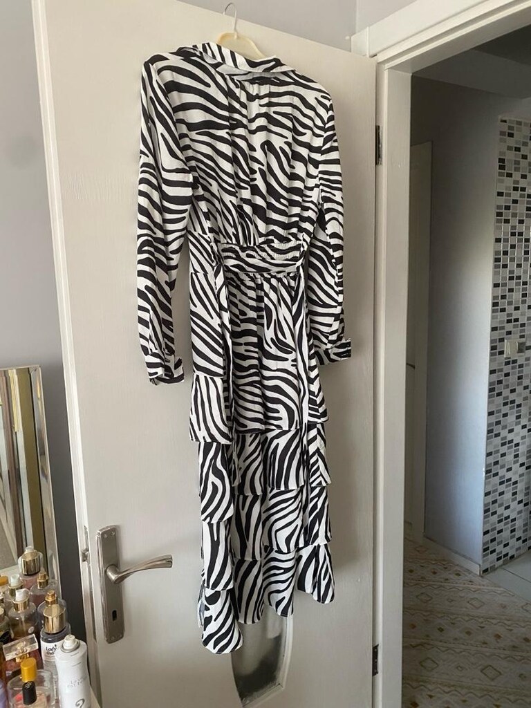 zebra kadın elbise - 4