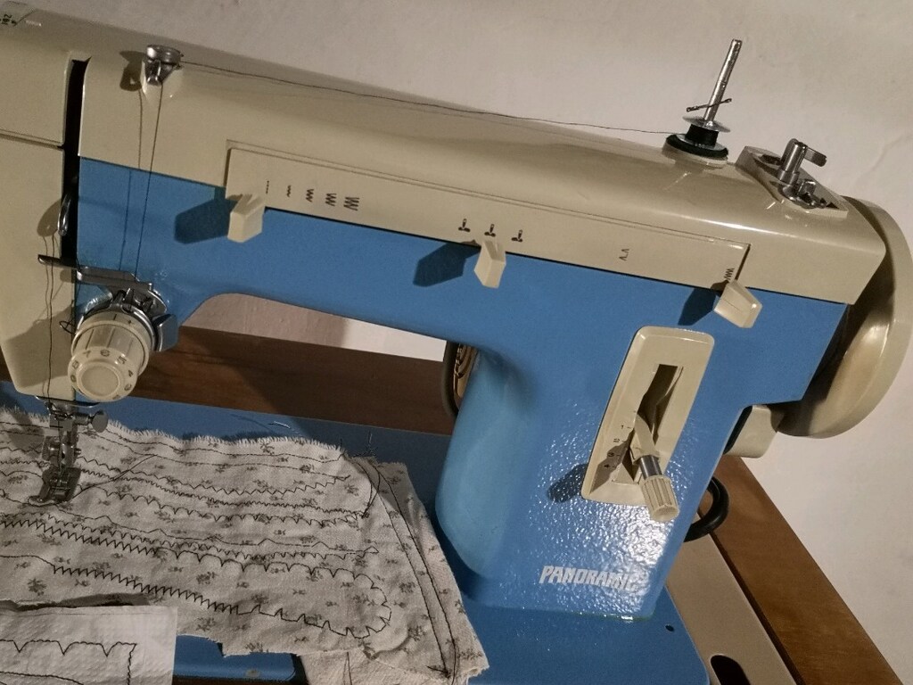Fransız Singer Merritt Panoramic ev tipi dikiş makinesi Tam devir - 6