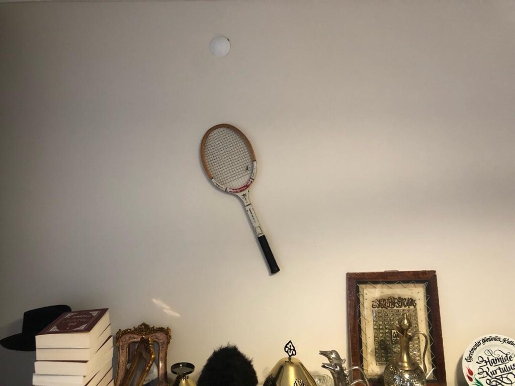 antika ahşap Mac gregor tenis raketi - 4