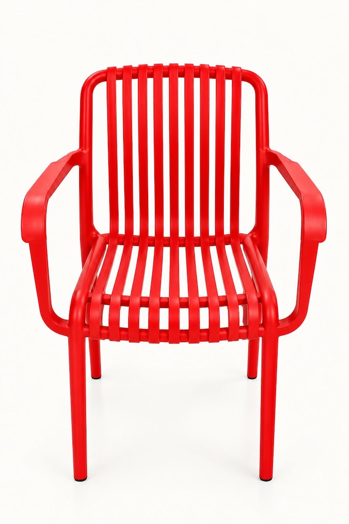PARİS KIRMIZI PLASTİK SANDALYE - 3