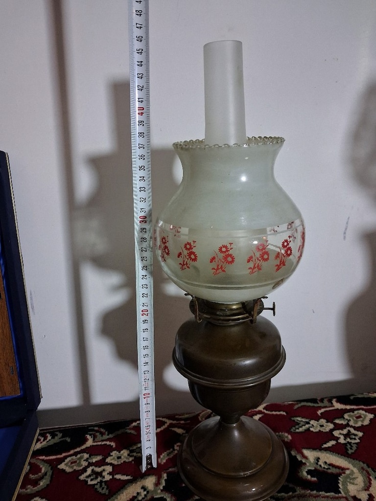 antika gaz lambası pirinç 1930 yılları - 2
