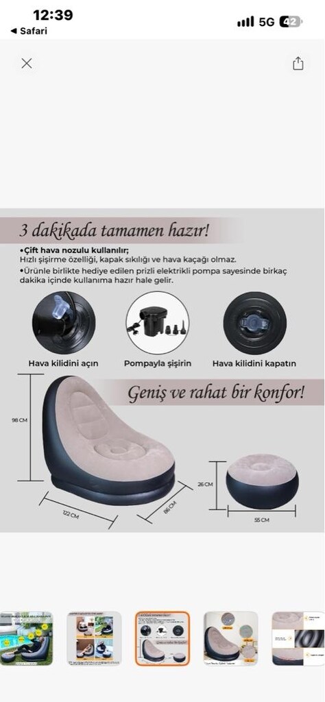Şişme armut koltuk - 3