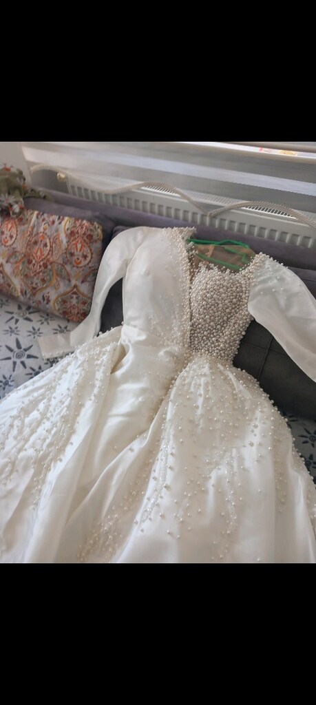 inci işlemeli tasarım gelınlık 34 36 bedene uyumludur - 10