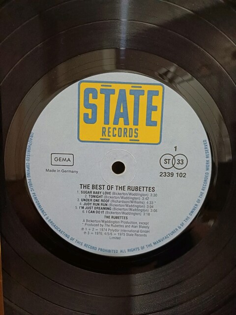 THE BEST OF THE RUBETTES DÖNEM LP PLAK 33RPM
