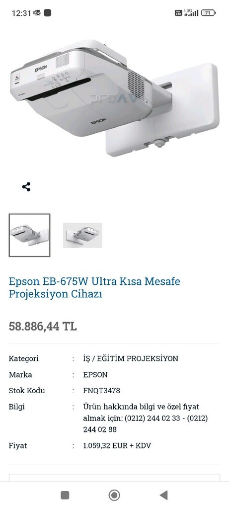 projeksiyon cihazı yakın mesafeden lazer - 3