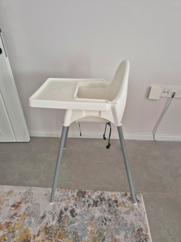 ikeaAntilop Beyaz Tepsili Kemerli Mama Sandalyesi 0 - 4 Yaş İçin Porta - 3
