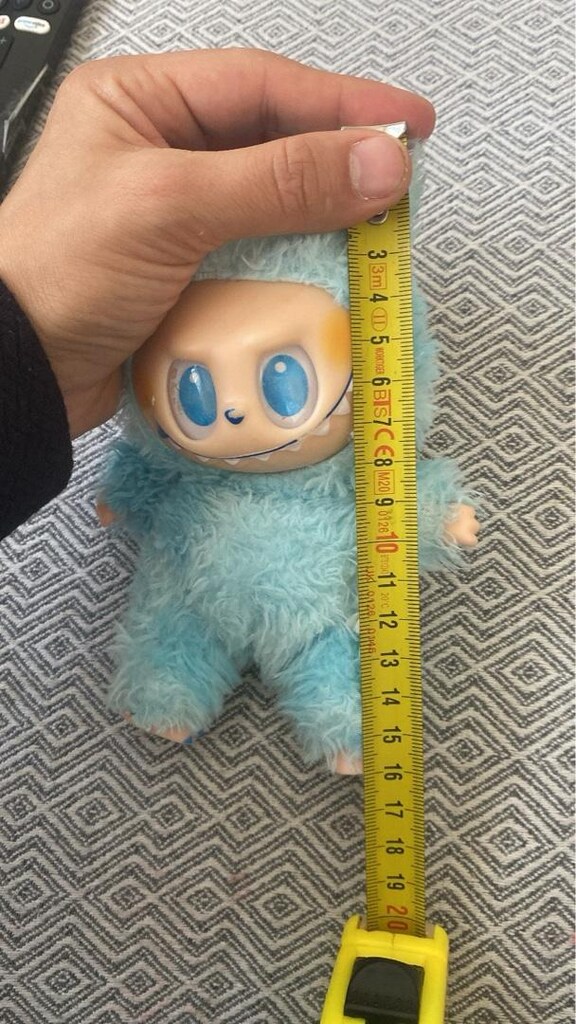 Pastel Mavi Peluş Oyuncak Labubu - 4