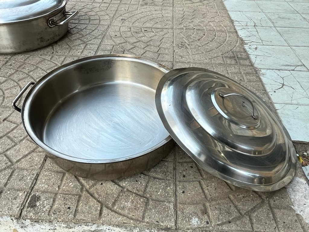 36 ve 40 cm Pilav Tenceresi Sanayi Tipi Pilav Tenceresi Yayvan - 3
