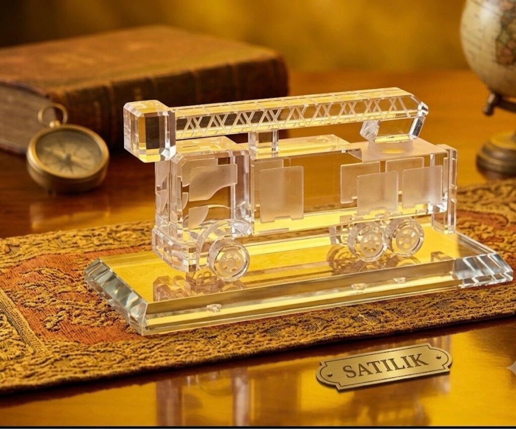 El Yapımı Kristal İtfaiye Arabası Biblosu - 7