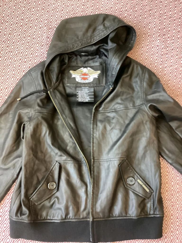 Harley Davidson kapüşon mont en 51boy 65 göğüs 49 L lastikli bel — görsel 3/12