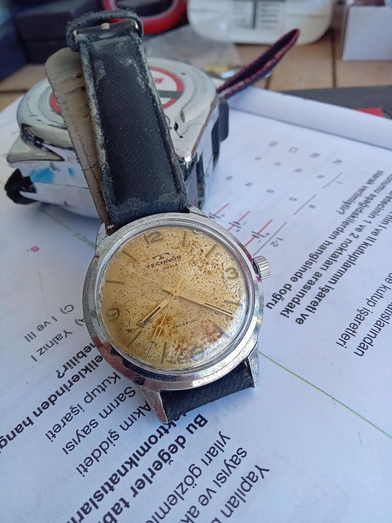 1966 imalı TECHNOS KURMALI KOL SAATİ - 3