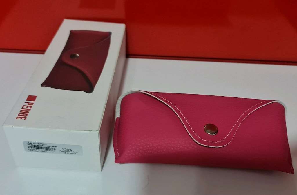 Atasun DERİ Optik güneş gözlüğü kılıfı. PEMBE, SIFIR Orijinal - 3