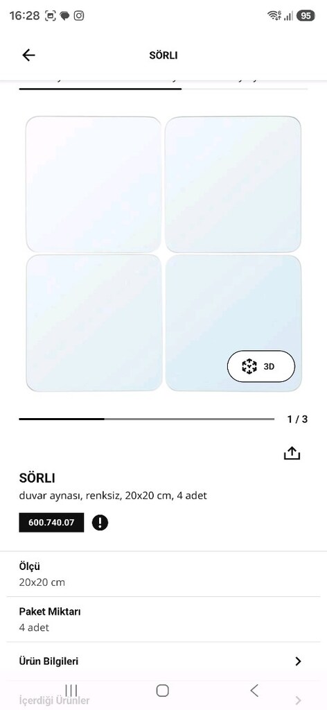 8 adet Ikea Ayna - 2