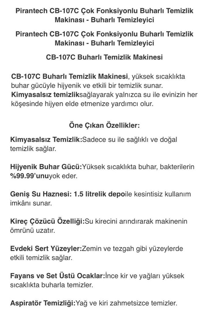 Çok fonksiyonlu buharlı temizlik makinesi - 6