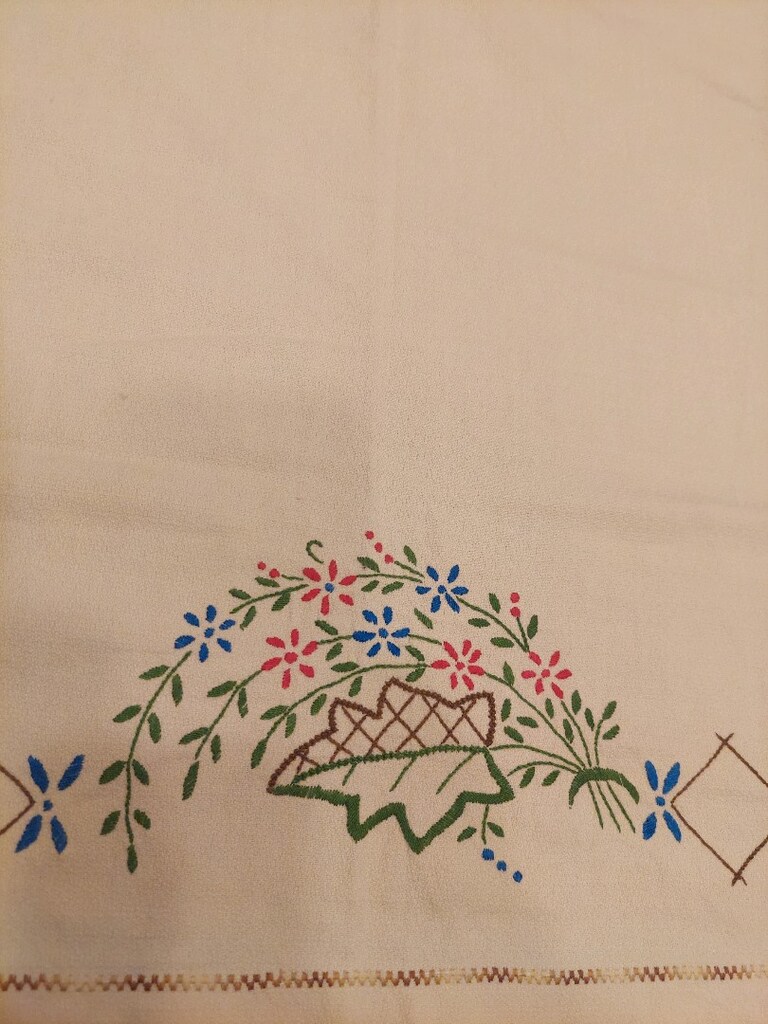 KETEN KUMAS ORTU 120 CM KASNAK SARMA İŞÇİLİĞİ KUSURSUZ SANDİKTAN BEJ - 3
