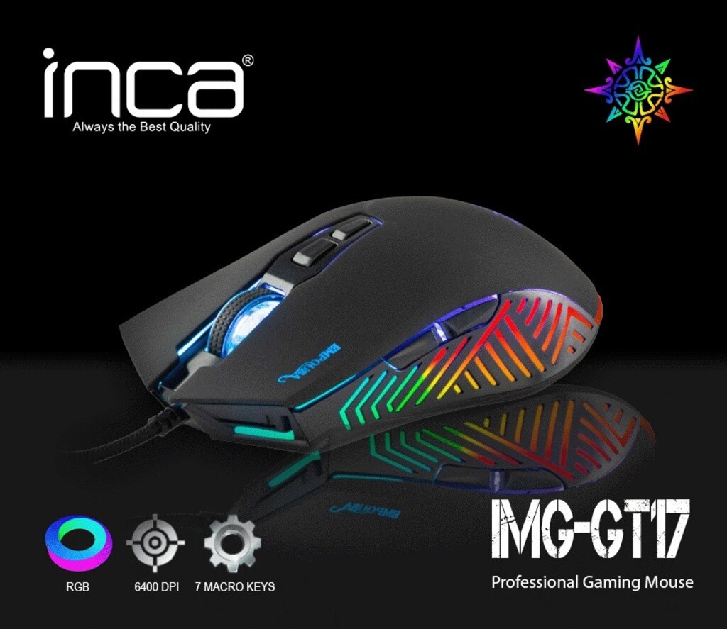 Inca EMPOUSA RGB 6400 DPI Oyuncu Mouse Gaming - 2