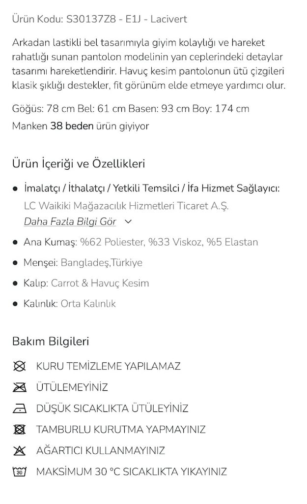 LCW Yüksek Bel viskonlu Pantolon - 4