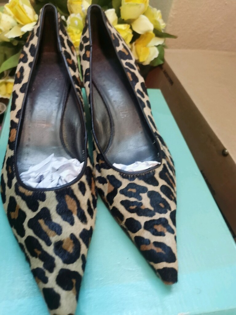 topuklu ayakkabı leopar desen