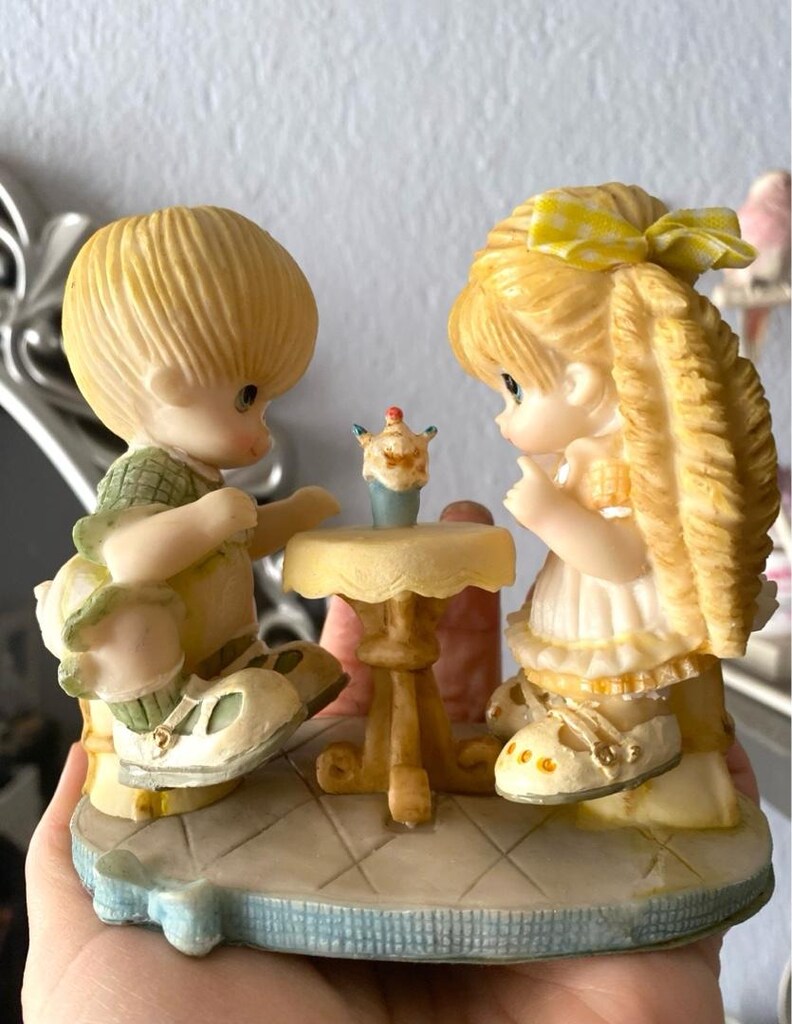 Vintage “Sweet Kids” damgalı Kız - Erkek Çocuk Biblo - 17