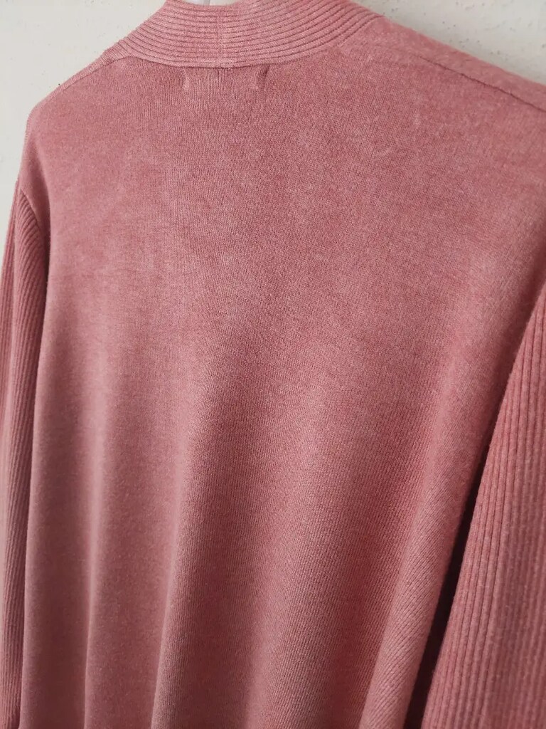 Bayan Viscose gül kurusu renk hırka - 4