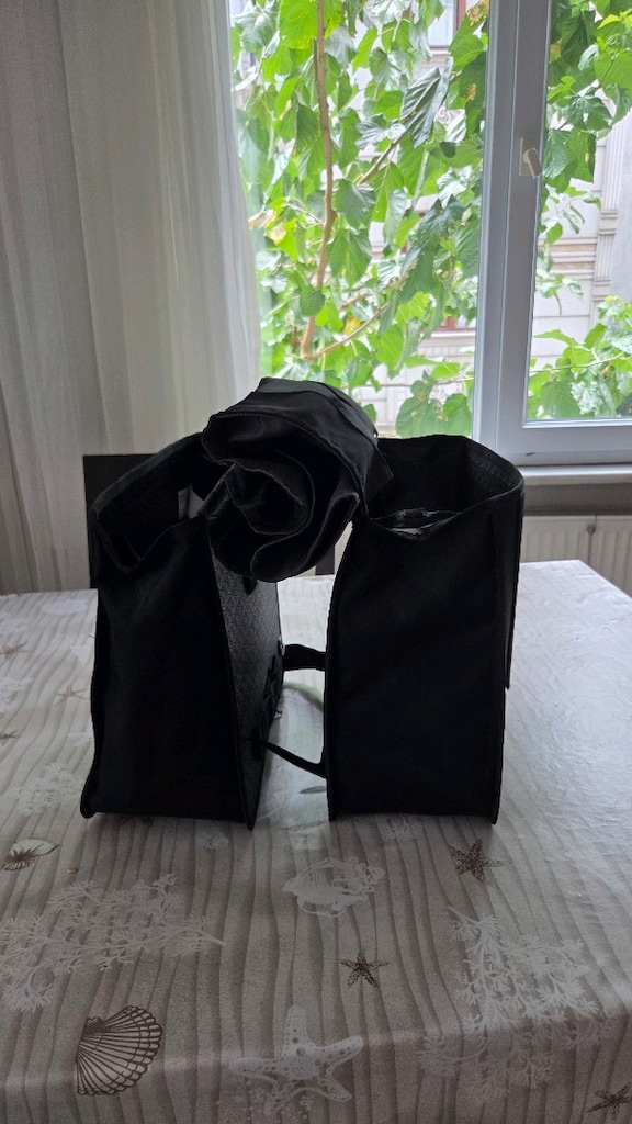 Btwin bisiklet yan çanta 2 x 20 litre siyah - 6