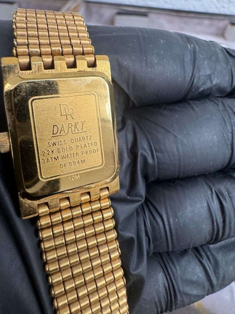 22K Altın Kaplama İsviçre Vintage Kadın Saati - 3